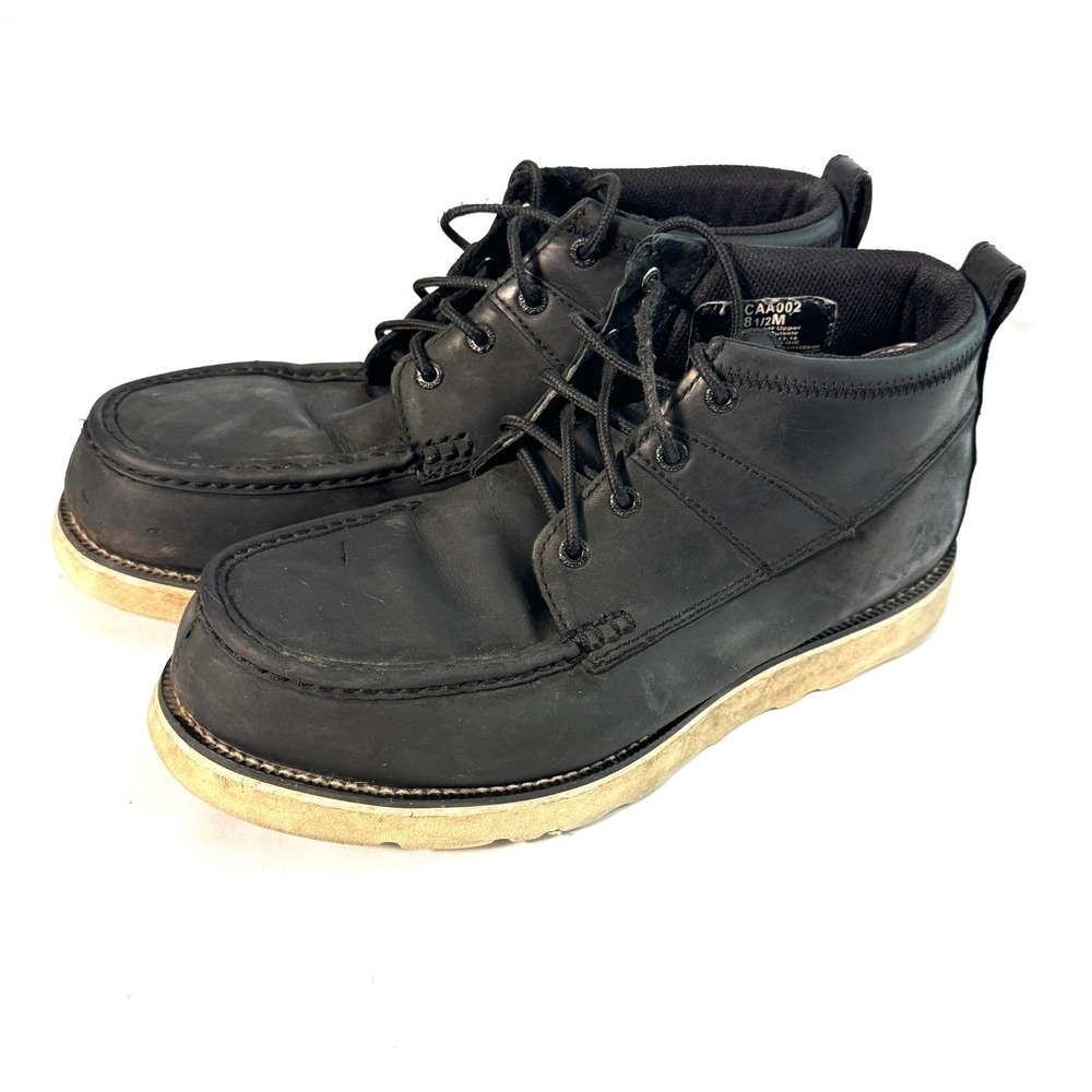 Twisted X CellStretch MCAA002 Mens US 8.5 Black Leather EH Wedge Sole Work Boots